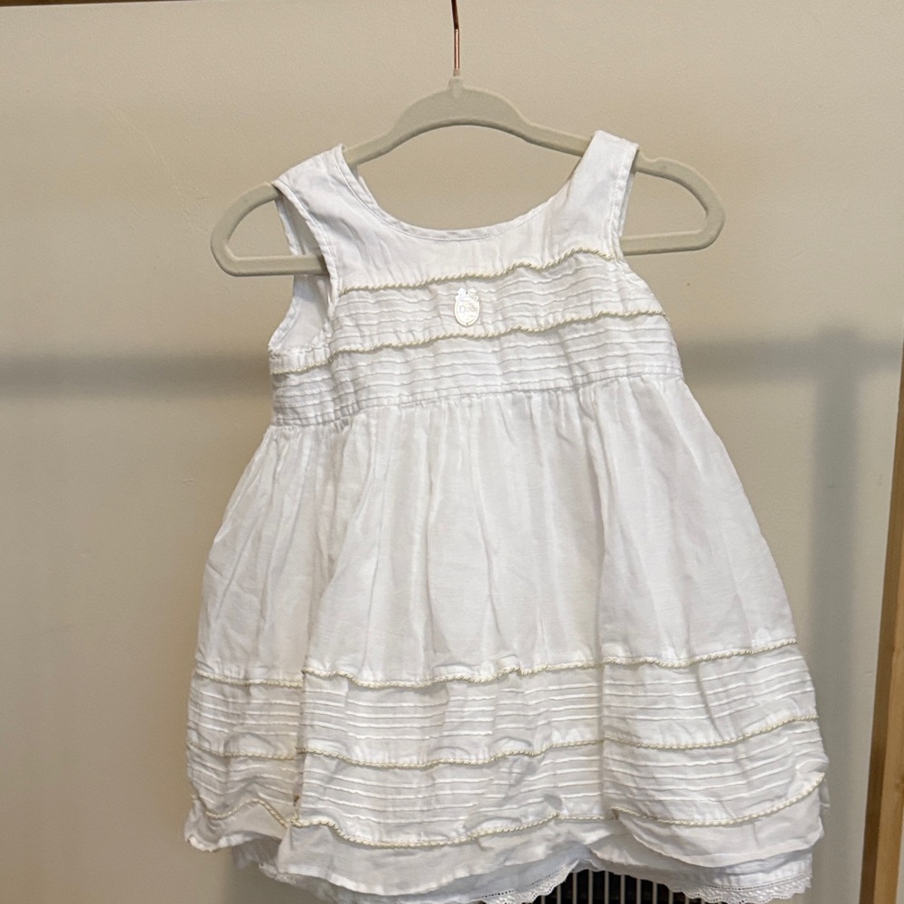 Baby Dior- Elegant White Dress (SIZE 12 MONTHS)